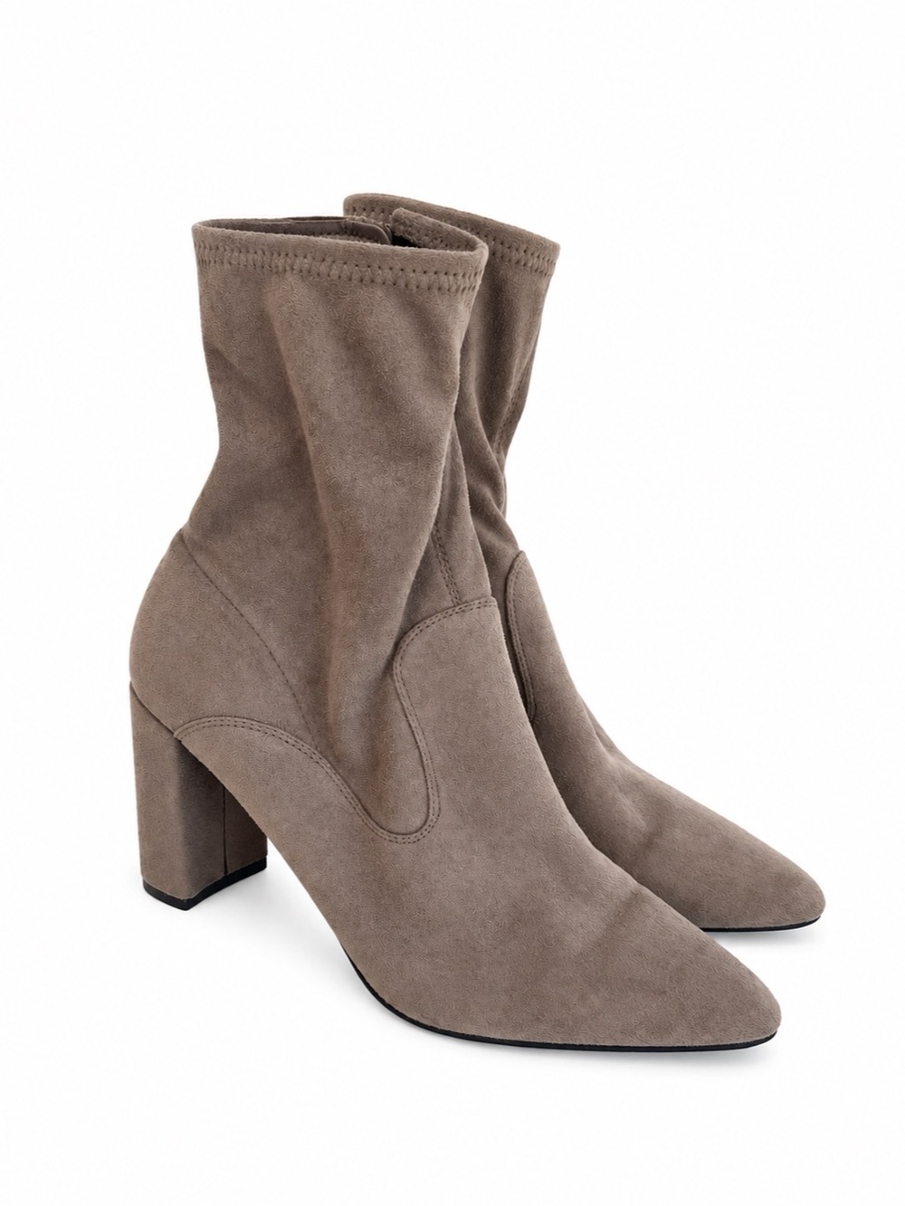 SARTO Franco Sarto Taupe Ankle Boots 8.5 Block Heel Booties
